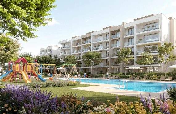 Pisos nuevos en Albacete urbanización con zonas verdes y juegos infantiles